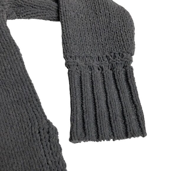 Aerie Sweater Womens Medium Gray Oversized Turtleneck Chunky Soft Comfort Casual - Picture 4 of 16